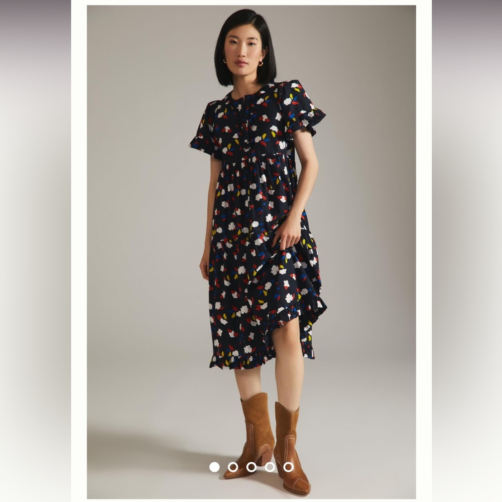 Clare V Martine Tiered Maxi Shirt Dress